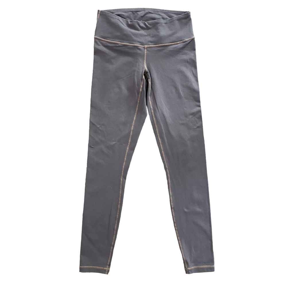 PrAna Transform Workout Leggings Women's Grayish Tan Size Small Light Stitching